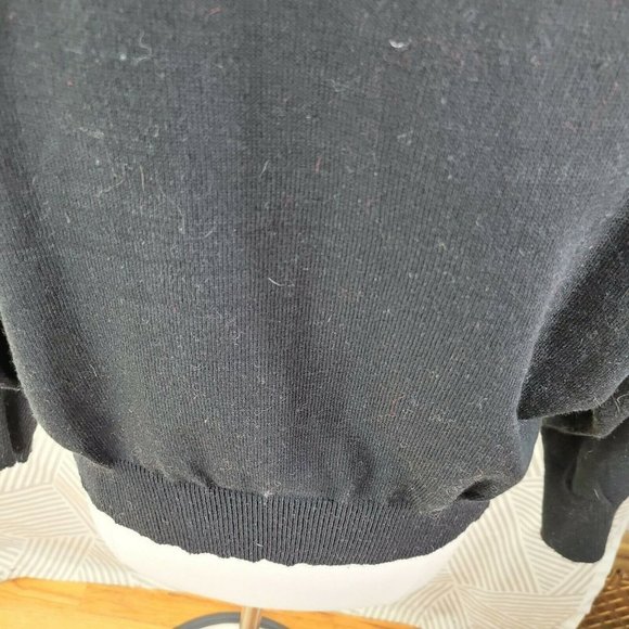 Vintage size Large Sweater Lace Cut out Sequin Dark Academia Black Goth alt - Picture 5 of 7